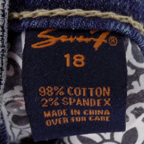 Seven7 Cropped Jeans Size 18 Blue - Picture 3 of 3